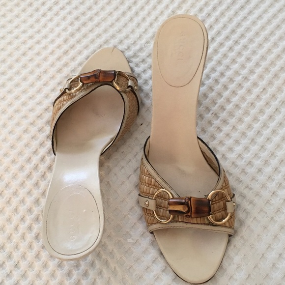 gucci stacked sandals